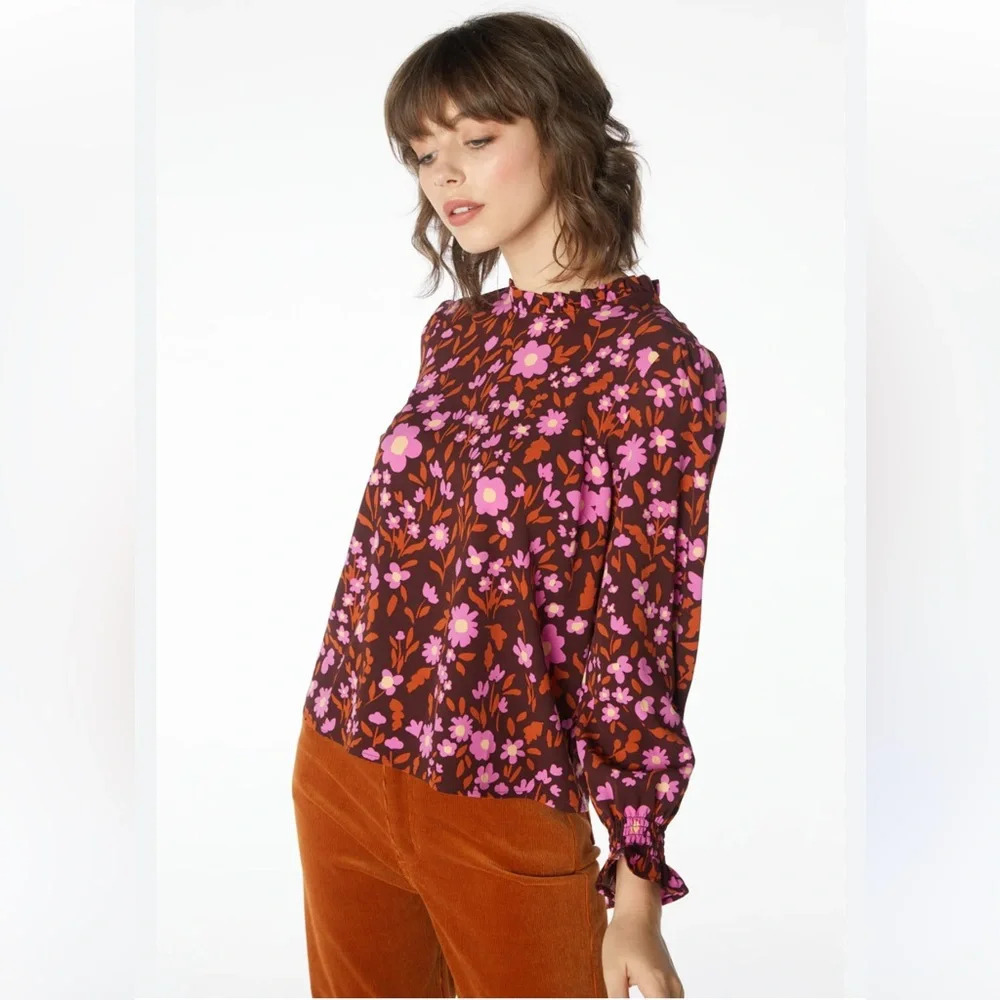 Princess Highway Meadow Blouse, Pink Multi, Size 12 AU, NWT